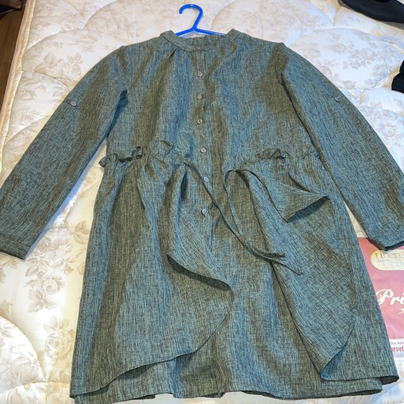 Unbranded green flay mini dress. US 6. - Picture 4 of 9